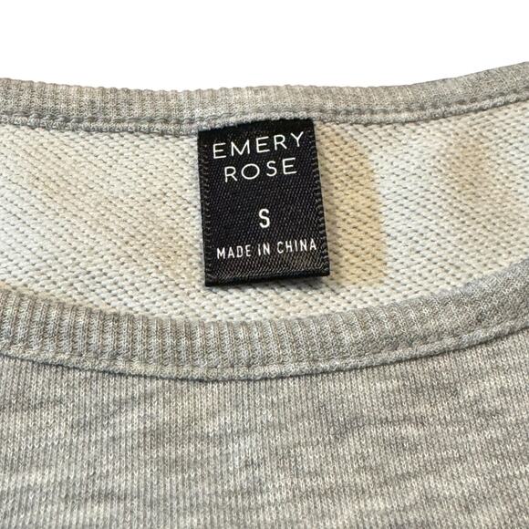 Emery Rose Drop Waist Sweatshirt Dress Heather Gray Small - Picture 5 of 5
